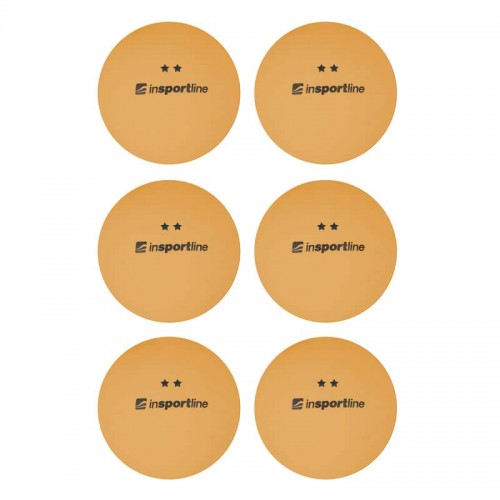 М"ячі для настільного тенісу Insportline Elisenda S2 6 шт, помаранчеві, код: 21567-IN