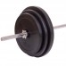 Штанга пряма BioGym Shuang Cai Sports з гумовими млинцями 98кг, код: TA-1139-98R-S52