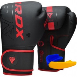 Боксерські рукавиці RDX F6 Kara Matte 12 унцій, чорний-червоний, код: BGR-F6MR-12OZ