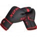 Боксерські рукавиці RDX F6 Kara Matte 12 унцій, чорний-червоний, код: BGR-F6MR-12OZ