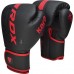 Боксерські рукавиці RDX F6 Kara Matte 12 унцій, чорний-червоний, код: BGR-F6MR-12OZ