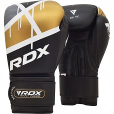 Боксерські рукавички RDX Rex Leather Black 10 ун, чорний, код: 40291-RX