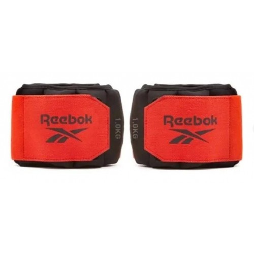 Обважнювачі щиколотки Reebok Flexlock Ankle Weights 1 кг, чорний-червоний, код: 885652017251