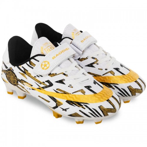 Бутси футбольні дитячі Baodisi розмір 33, білий-золотий, код: 857-2_33