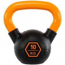 Гиря тренувальна цільна гумова LiveUp Urethane Competition Kettlebell 10кг, чорний-помаранчевий, код: UAZE5336-10