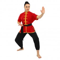 Костюм для занять кунг-фу або ушу Libowang, розмір 5 (зріст 180см), червоний, код: CO-8871_5R Костюм для занять кунг-фу або ушу Libowang, розмір 5 (зріст 180см), червоний, код: CO-8871_5R