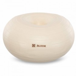 Фітбол м'яч для балансу Пончик сатин Bloom 450 мм, білий, код: LB7053_W