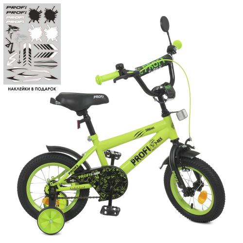 Велосипед дитячий Profi Kids Dino d=12, салатово-чорний (мат), код: Y1271-1-MP