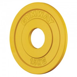 Диск тренувальний олімпійський GymWay 1,5 кг, жовтий, код: MP-1.5K-IA Диск тренувальний олімпійський GymWay 1,5 кг, жовтий, код: MP-1.5K-IA