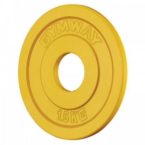 Диск тренувальний олімпійський GymWay 1,5 кг, жовтий, код: MP-1.5K-IA Диск тренувальний олімпійський GymWay 1,5 кг, жовтий, код: MP-1.5K-IA