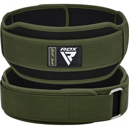 Пояс для важкої атлетики RDX RX5 Double Belt неопреновий Army Green S, код: WBD-RX5AG-S