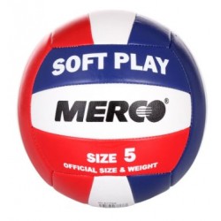 М"яч волейбольний Merco Soft Play volleyball Ball №5, червоний-білий-синій, код: 8591792677683
