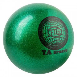 М'яч гімнастичний Ta Sport, 400 г, 19 см, гліттер, зелений, код: TA400-9-WS