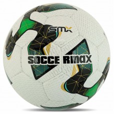 М"яч футбольний професійний Soccermax №5 PU, білий-зелений, код: FB-4208_WG