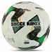 М"яч футбольний професійний Soccermax №5 PU, білий-зелений, код: FB-4208_WG