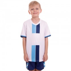 Форма футбольна підліткова PlayGame розмір 26, ріст 130, білий-синій, код: CO-2001B_26WBL-S52