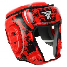 Шолом боксерський відкритий шкіряний Fistrage Furious M червоний-чорний, код: VL-4466_MBKR Шолом боксерський відкритий шкіряний Fistrage Furious M червоний-чорний, код: VL-4466_MBKR