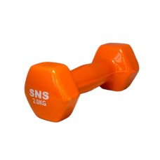 Гантель вінілова SNS 1х2 кг, помаранчевий, код: 12678-SNS Гантель вінілова SNS 1х2 кг, помаранчевий, код: 12678-SNS