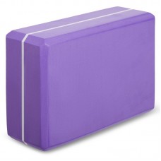 Блок для йоги двоколірний FitGo 230х150х75 мм фіолетовий, код: FI-1714_V