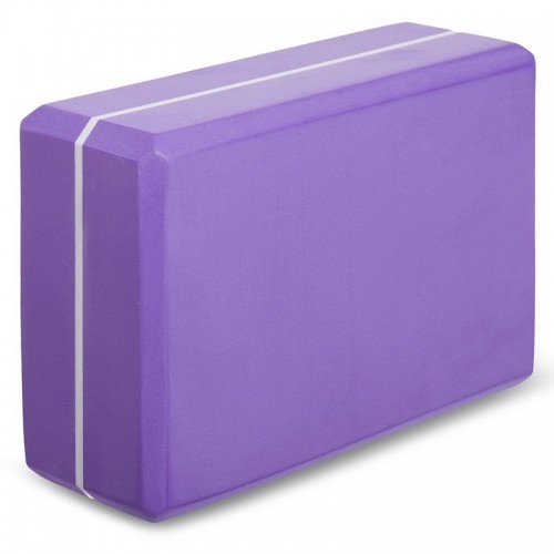 Блок для йоги двоколірний FitGo 230х150х75 мм фіолетовий, код: FI-1714_V