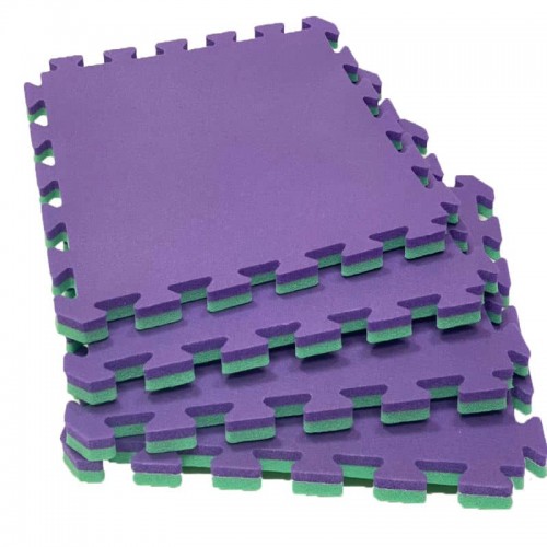 М"яка підлога пазл Lanor 500х500х20мм, фіолетови-зелений, код: 1298395090-E
