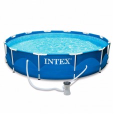 Круглий каркасний басейн Intex Metal Frame Pool, 3660x760 мм, код: 28212-IB