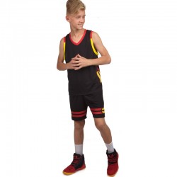 Форма баскетбольна дитяча PlayGame Lingo XS (ріст 150) чорний-червоний, код: LD-8019T_XSBKR