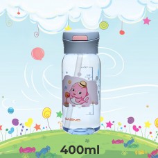 Пляшка для води Casno дельфін з соломинкою 400 мл, бузкова, код: KXN-1195_Lilac