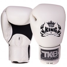 Рукавички боксерські Top King Ultimate Air шкіряні 14 унцій, білий, код: TKBGAV_14W-S52