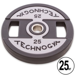 Диски поліуретанові Technogym з хватом і металевою втулкою 25кг (d-51мм), код: TG-1837-25-S52