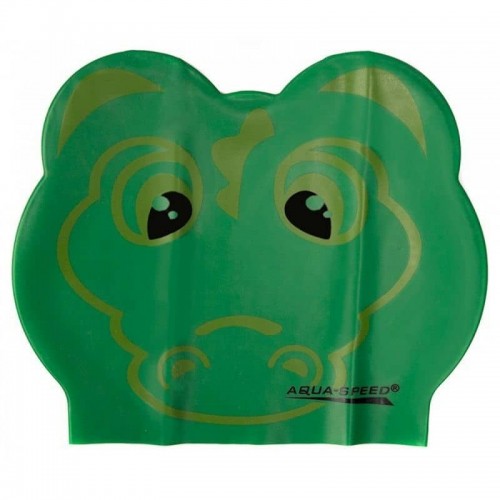 Шапка для плавання дитячий Aqua Speed Zoo Latex Crocodile зелений крокодил, код: 5908217657138