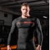 Компресійна футболка GymBeam Clothing S, чорний-червоний, код: 12212-GB