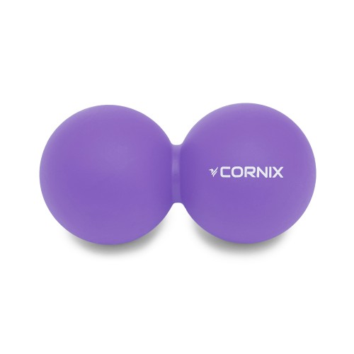 Масажний м"яч Cornix Lacrosse DuoBall 126х63 мм, фіолетовий, код: XR-0114