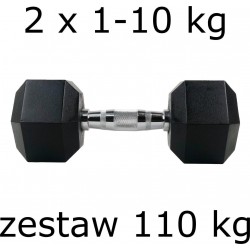 Гантельний ряд UnderFit Hex 2х1-10 кг (110 кг), код: M-11242353-IN