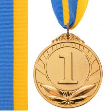 Медаль спортивная с лентой PlayGame Triumf золотая, код: C-4871_G