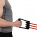 Еспандер трубчастий з ручками з фіксатором дверей FitGo Resistance Band 30LB, червоний, код: 8021-30-170