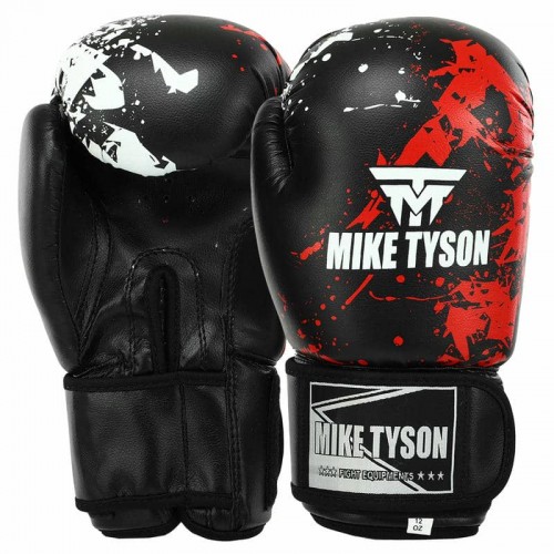 Боксерські рукавички Mike Tyson PVC 10 унції, чорний, код: VL-8448_10BK Боксерські рукавички Mike Tyson PVC 10 унції, чорний, код: VL-8448_10BK