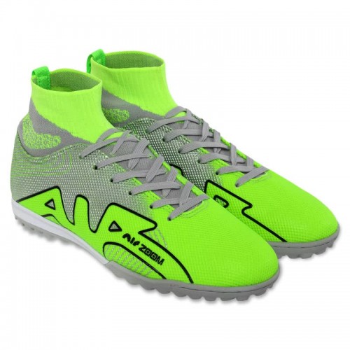 Сороконіжки футбольні Zoom, розмір 44, срібний-чорний-салатовий, код: 220104-4_44 Сороконіжки футбольні Zoom, розмір 44, срібний-чорний-салатовий, код: 220104-4_44