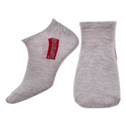 Шкарпетки спортивні укорочені Supreme, розмір 40-44, сірий, код: BC-3931_GR