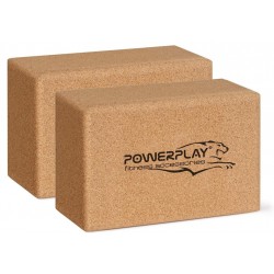 Блоки для йоги з пробкового дерева PowerPlay Cork Yoga Block 2шт., код: PP_4006_Cork_2in