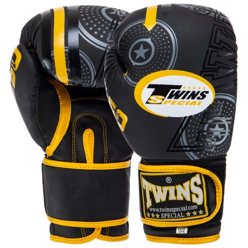 Рукавички боксерські Twins Mate 12 унцій, жовтий, код: TW50_12Y
