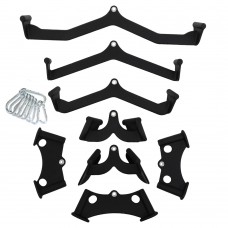 Набір рукояток для блочних тренажерів FitGo 8 штук, чорний, код: SC-80256-S52 Набір рукояток для блочних тренажерів FitGo 8 штук, чорний, код: SC-80256-S52