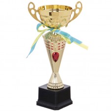 Кубок спортивний з ручками PlayGame Flame 310мм, золотий, код: Y153B-S52