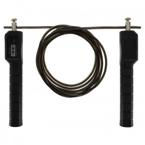 Скакалка з електронним лічильником FitGo 2.8м, чорний, код: FI-8637_BK