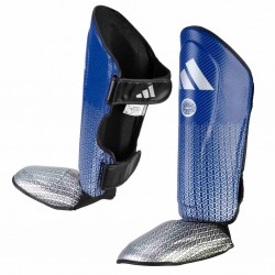 Захист гомілки та стопи Adidas з ліцензією Wako Semi Contact XL, синій-срібний, код: 15570-1096
