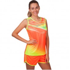 Форма для легкої атлетики жіноча Lingo XL, зріст 160-165, помаранчевий-жовтий, код: LD-8312_XLORY