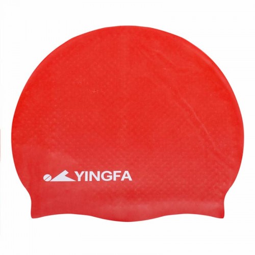 Шапочка для плавання силіконова для дорослих Yingfa червоний, код: C0068_R