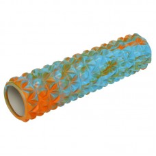 Ролер масажний циліндр (ролик мфр) FitGo Triangle, 450x115 мм, блакитний-помаранчевий, код: FI-9398_NOR Ролер масажний циліндр (ролик мфр) FitGo Triangle, 450x115 мм, блакитний-помаранчевий, код: FI-9398_NOR