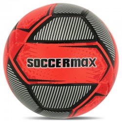 М"яч футбольний Hybrid Soccermax №5 PU, червоний-чорний, код: FB-4120_R