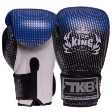 Рукавички боксерські  Top King Super Star шкіряні 14 унцій, чорний-синій, код: TKBGSS-01_14BL-S52